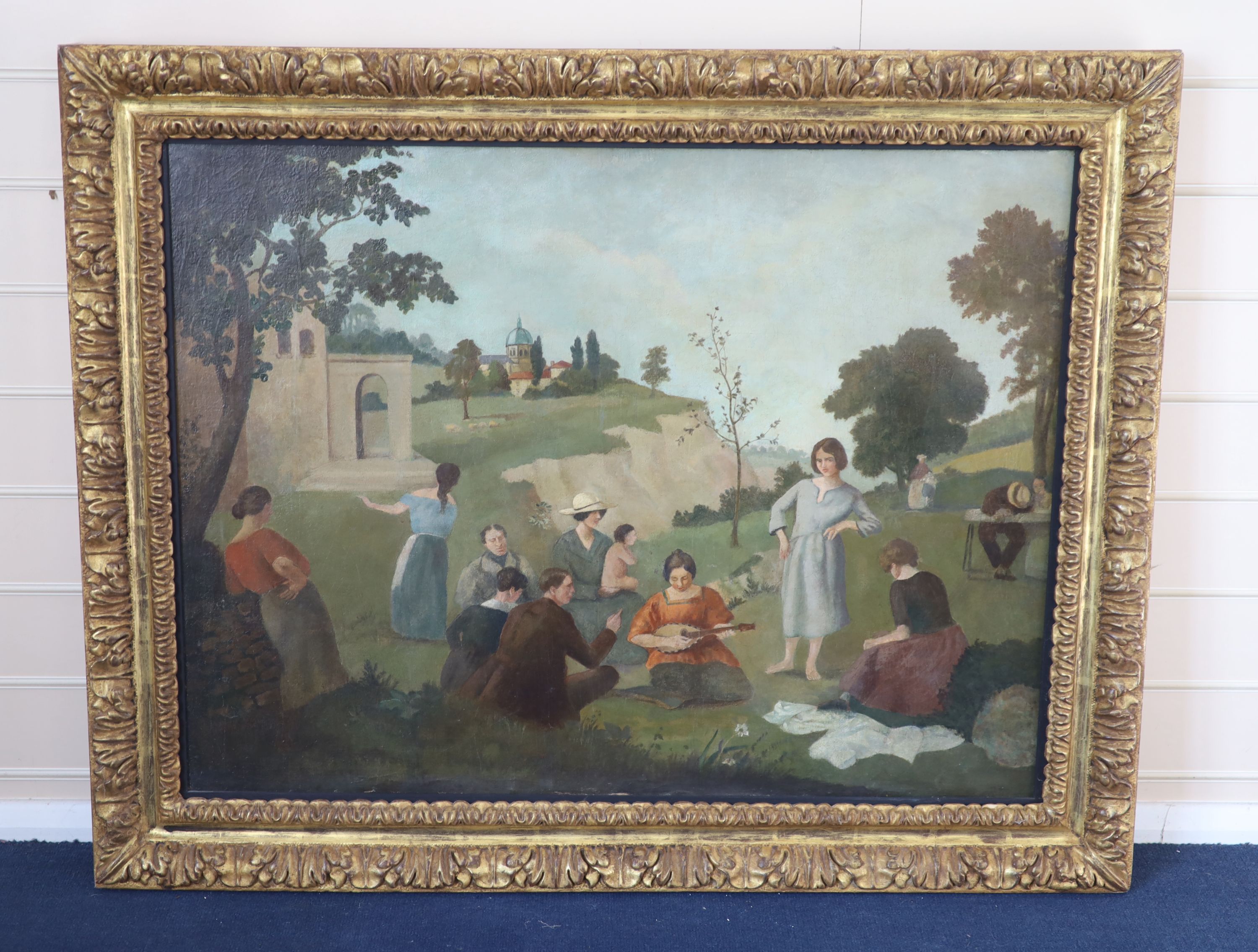 Robert Boyd Morrison (1896-1969), Fete Champetre, Oil on canvas, 63 x 83cm.